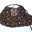 BLOOPER SWIM: Monogrammed High Neck Bikini Top