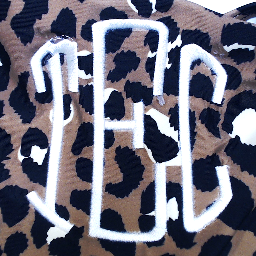 BLOOPER SWIM: Monogrammed High Neck Bikini Top