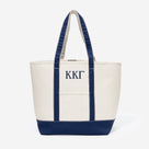 Kappa Kappa Gamma Large Canvas Tote | Ivory/Navy
