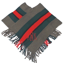 BLOOPER KIDS: Monogrammed Kids Striped Poncho