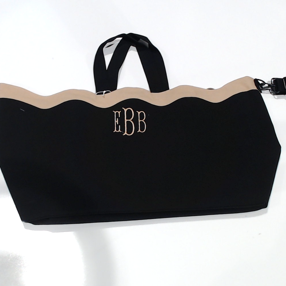 BLOOPER BAG: Monogrammed Wavy Top Weekender