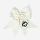 Monogrammed Girls Hair Bow | Ivory