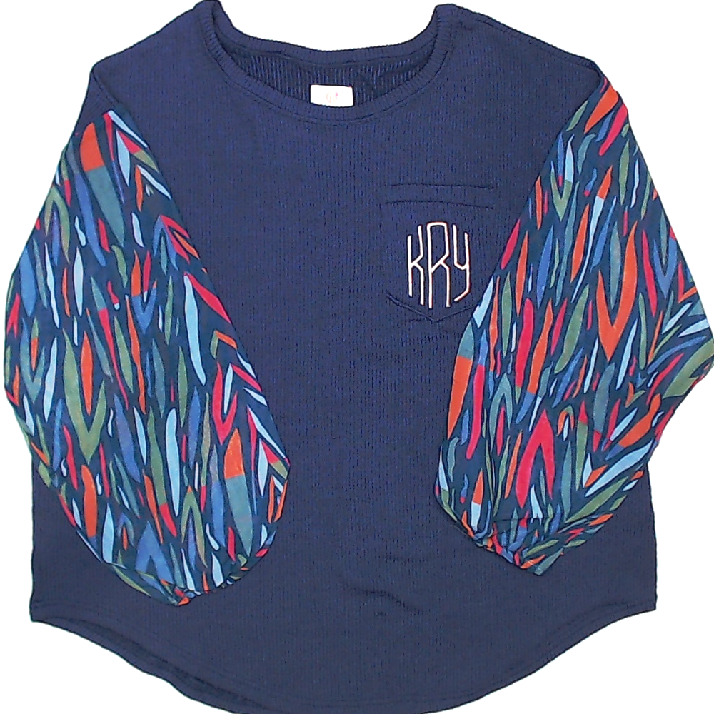 BLOOPER CLOTHING: Monogrammed Puff Sleeve Top