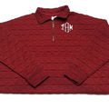 BLOOPER CLOTHING: Monogrammed Quilted Quarter Zip Pullover