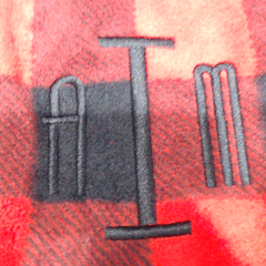 BLOOPER CLOTHING: Monogrammed Plaid Fleece Pullover