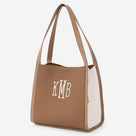 Monogrammed Shoulder Tote | Brown
