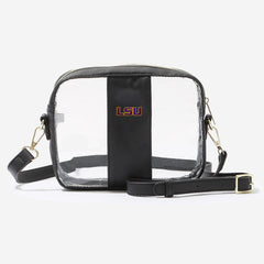 LSU Clear Stadium Crossbody Bag in Black