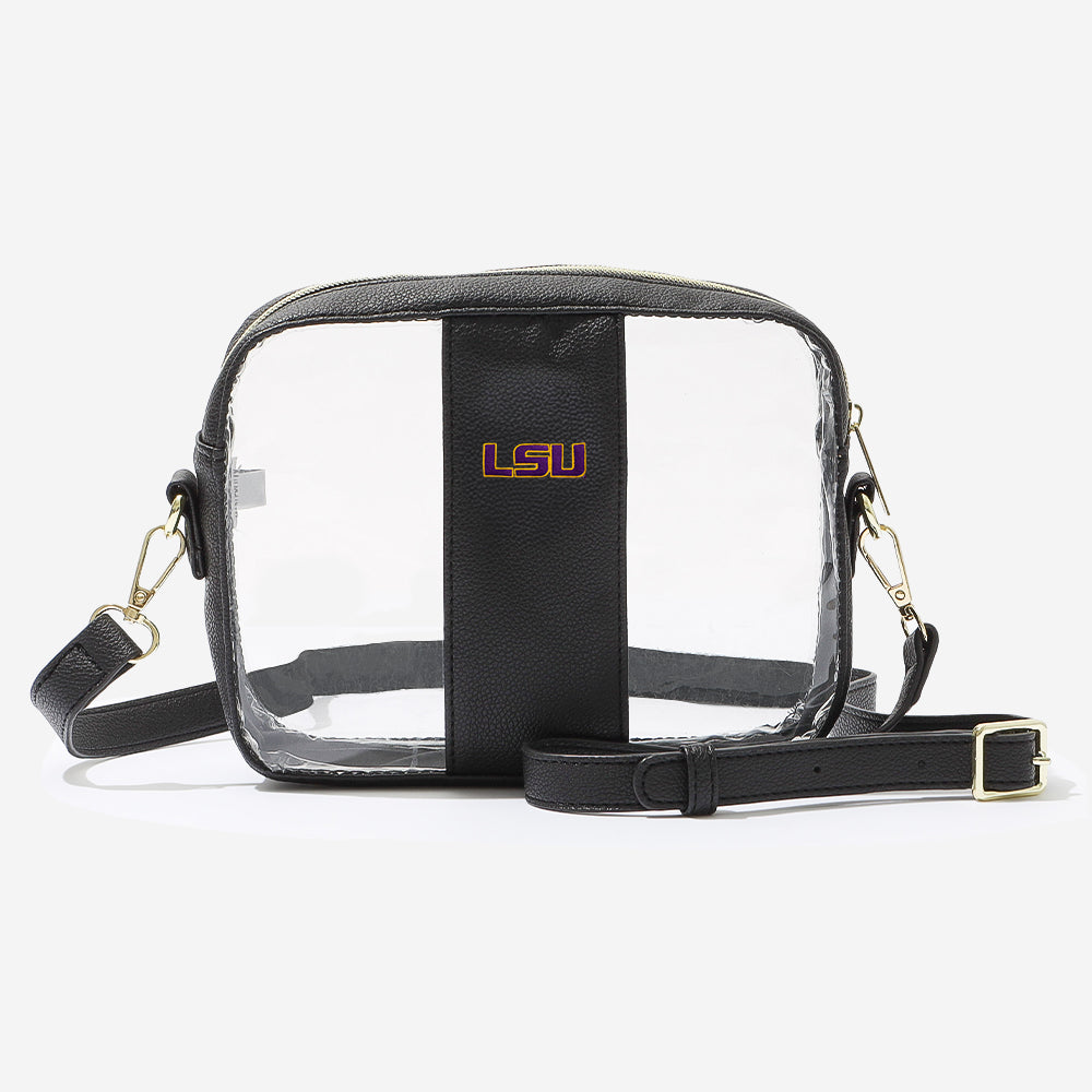 LSU Clear Stadium Crossbody Bag in Black