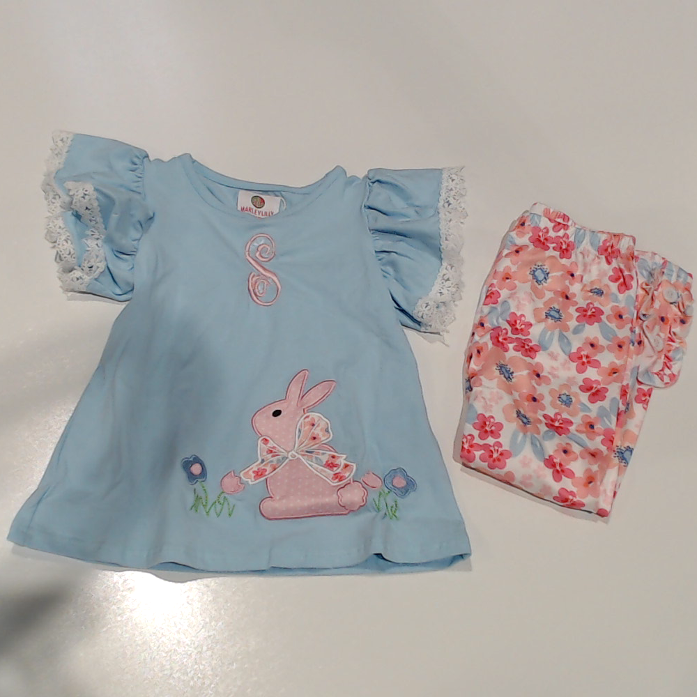 BLOOPER KIDS: Monogrammed Girls Bunny Legging Set