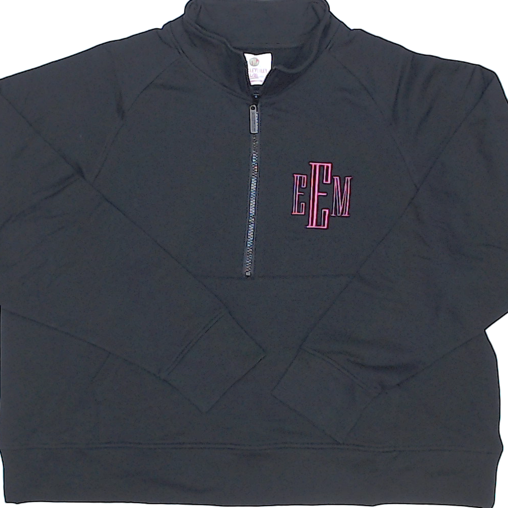 BLOOPER CLOTHING: Monogrammed Quarter Zip Pullover