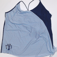 BLOOPER SWIM: Monogrammed Ruched Tankini