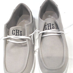 BLOOPER SHOES: Monogrammed Slip On Shoes