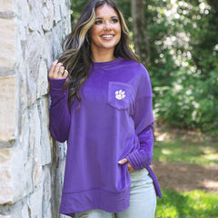 Purple Clemson Tigers Softspun Sweatshirt
