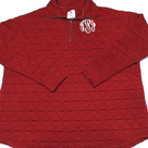 BLOOPER CLOTHING: Monogrammed Quilted Quarter Zip Pullover