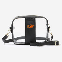 Oklahoma State Clear Stadium Crossbody Bag in Black