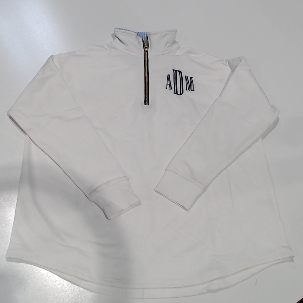BLOOPER CLOTHING: Monogrammed Quarter Zip Sweatshirt