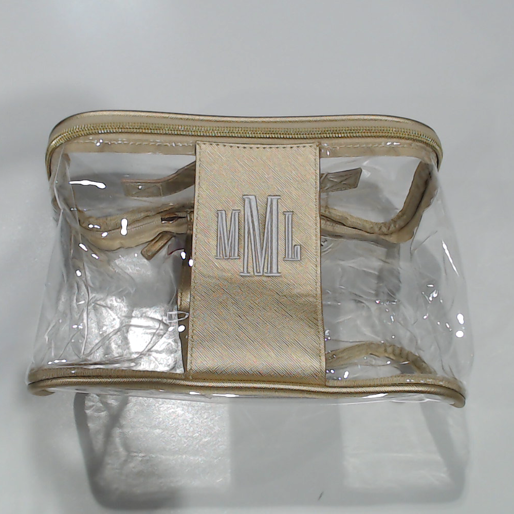 BLOOPER ACCESSORY: Monogrammed Clear Train Case