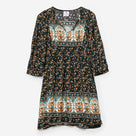 Puff Sleeve Dress | Black Paisley