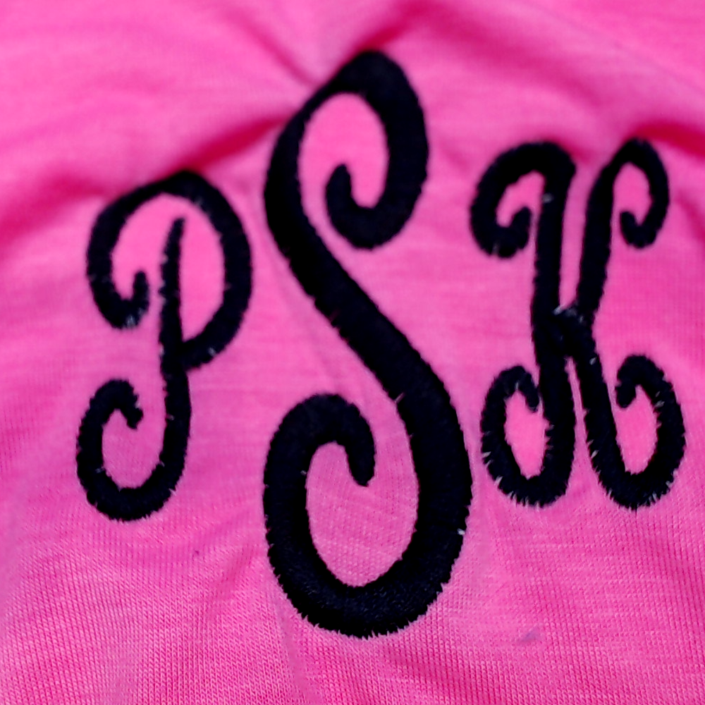 BLOOPER CLOTHING: Monogrammed Flutter Sleeve Top