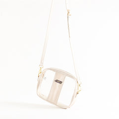james madison clear stadium bag in bone - studio shot