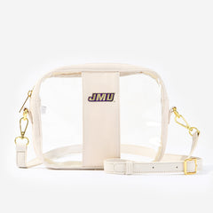 James Madison Dukes Clear Stadium Bag in Bone
