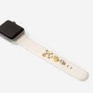 Monogrammed Bow Smart Watch Charm Set | Gold