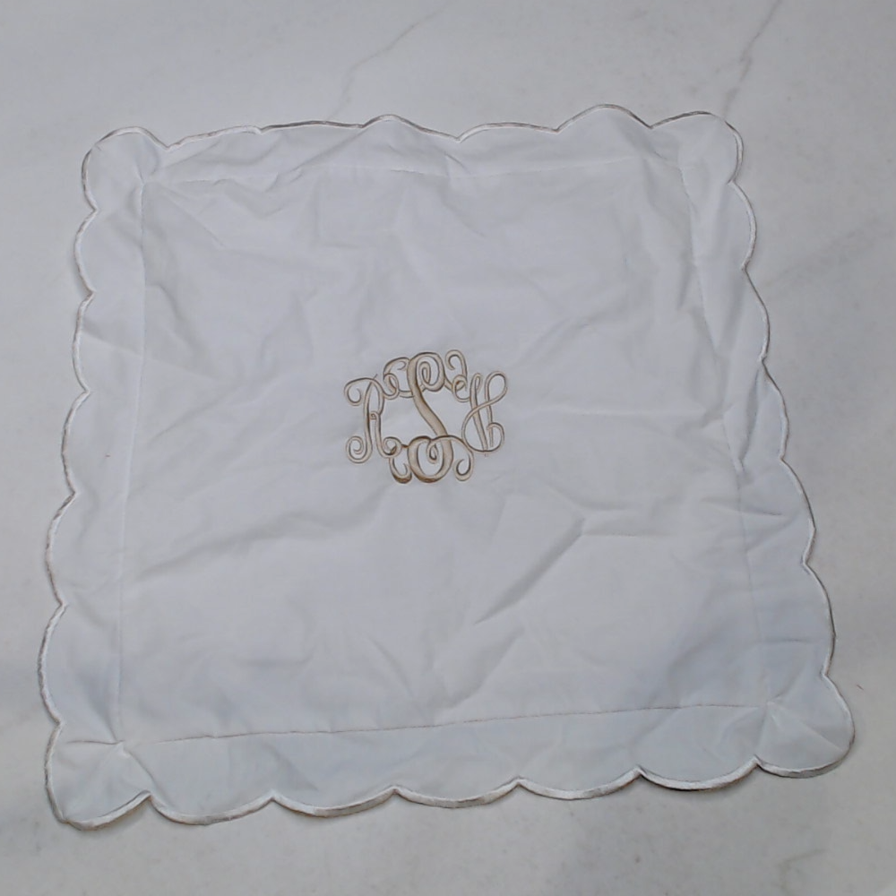 BLOOPER ACCESSORY: Monogrammed Pillow Sham