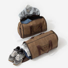 Personalized Waxed Canvas Convertible Weekend Bag | Brown
