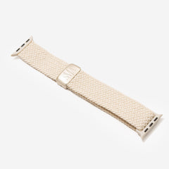 monogrammed watch band in light tan