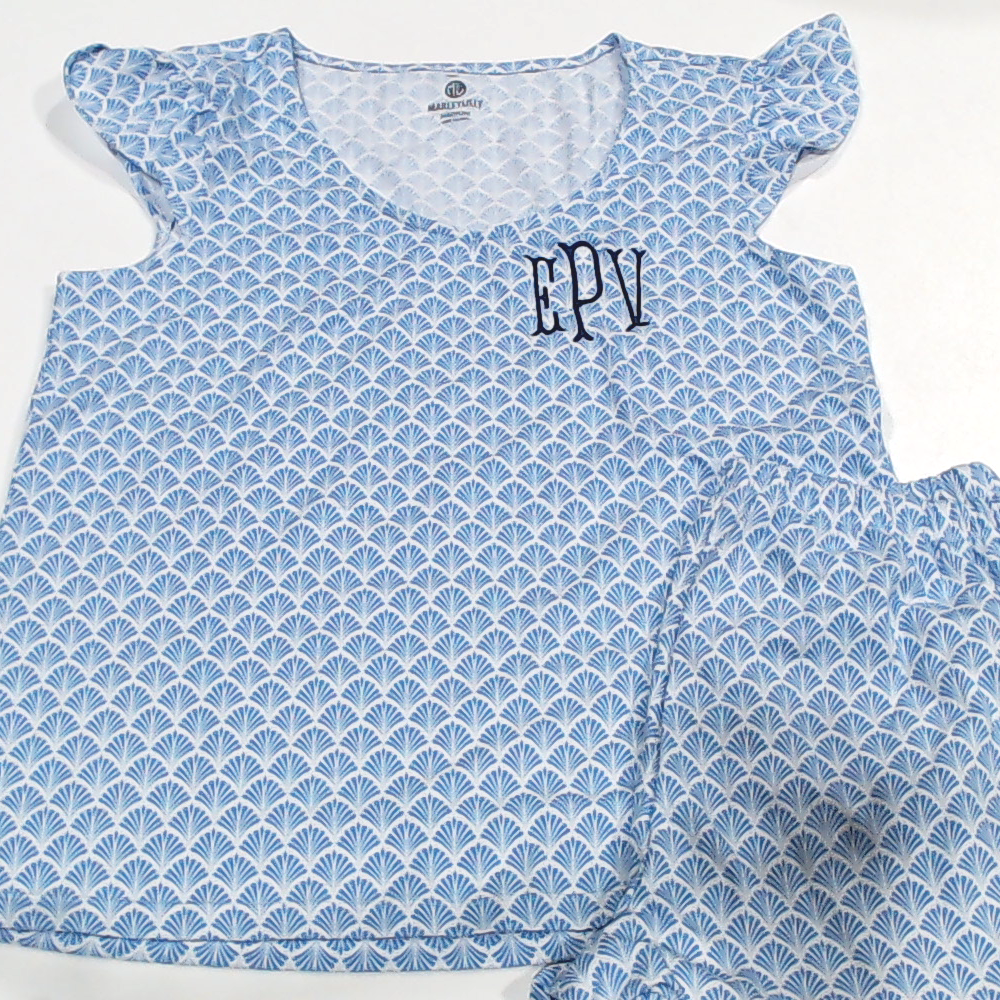 BLOOPER CLOTHING: Monogrammed Ruffle Pajamas