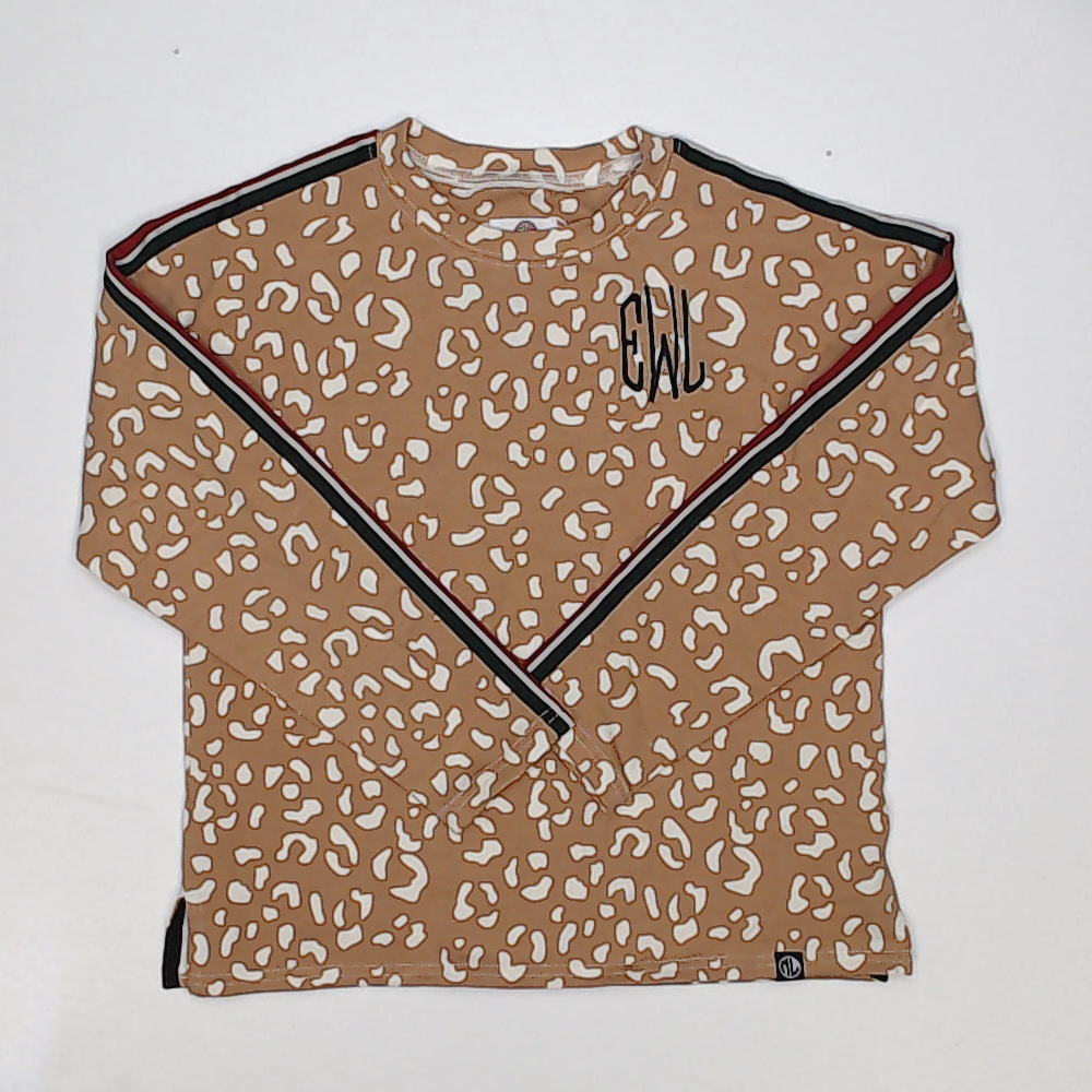 BLOOPER KIDS: Monogrammed Kids Striped Sleeve Shirt