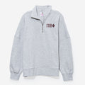 Pi Beta Phi Oversized Quarterzip | Heathered Gray