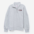 Pi Beta Phi Oversized Quarterzip | Heathered Gray