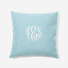 Monogrammed Linen Pillow Case | Light Blue