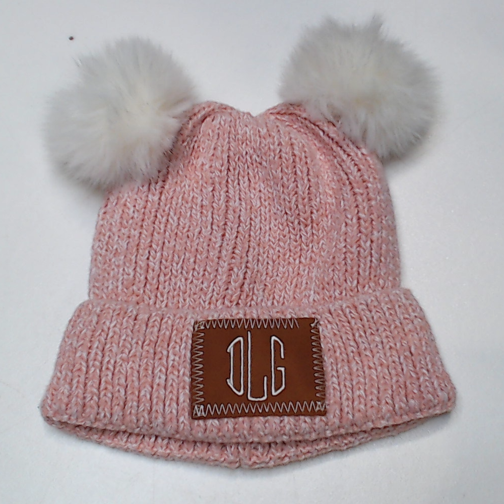 BLOOPER KIDS: Monogrammed Kids Pom Pom Beanie
