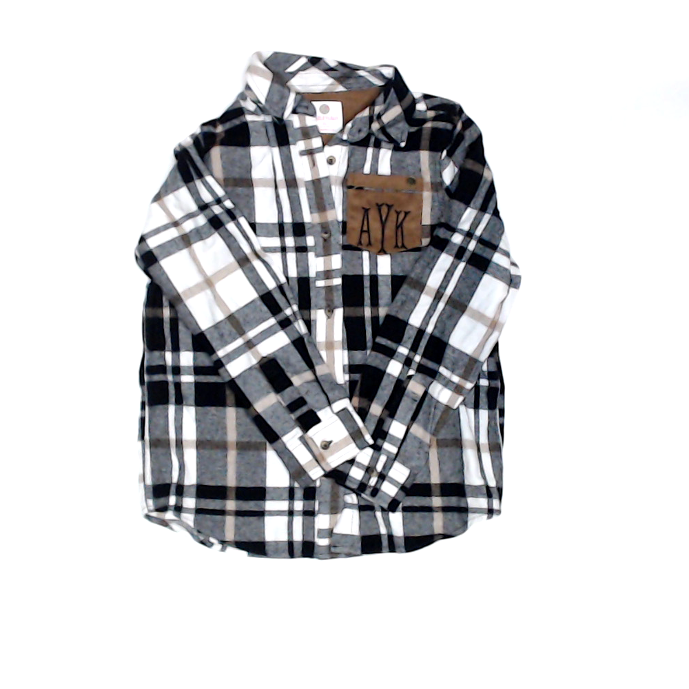 BLOOPER KIDS: Monogrammed Kids Plaid Layering Tunic
