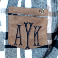 BLOOPER KIDS: Monogrammed Kids Plaid Layering Tunic