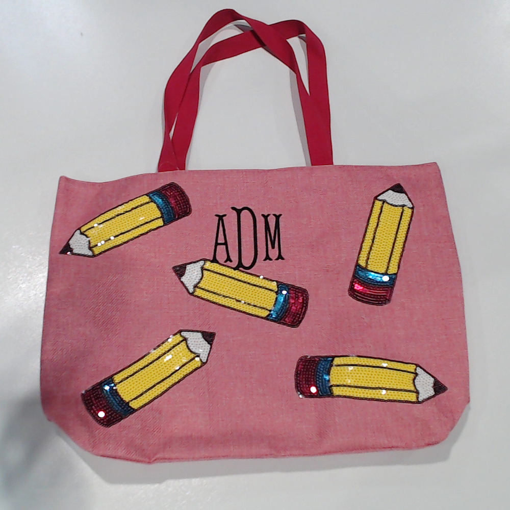 BLOOPER BAG: Monogrammed Sequin Tote Bag