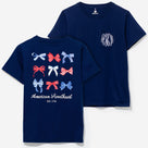 Monogrammed America T-Shirt | Navy Bows