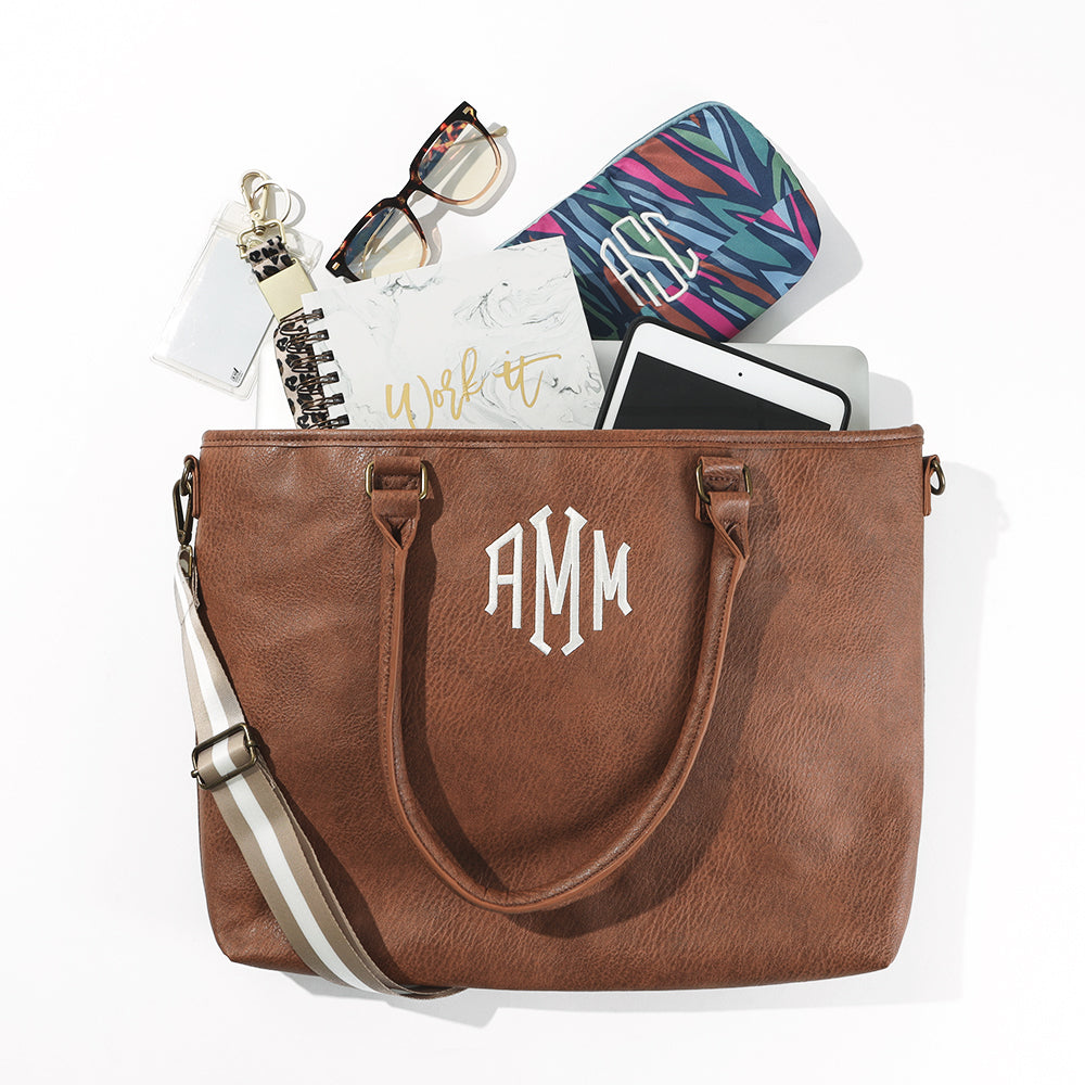 laptop tote bag flatlay