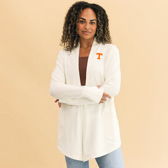 Tennessee ivory sweatshirt cardigan on jae