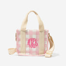 Monogrammed Girls Tote Bag | Pink Gingham