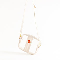 clemson bone clear stadium crossbody studio shot