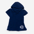 Monogrammed Toddler Hooded Towel Poncho | Navy