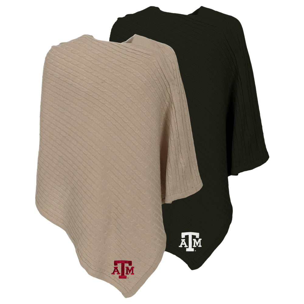 Texas A&M Black Ponchos Black and Camel
