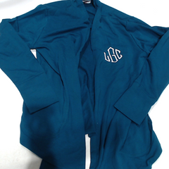 BLOOPER CLOTHING: Monogrammed Sweatshirt Cardigan