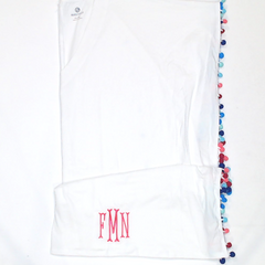 BLOOPER SWIM: Monogrammed Pom Pom Cover Up