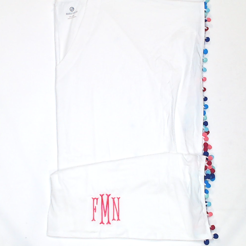 BLOOPER SWIM: Monogrammed Pom Pom Cover Up
