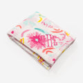 monogrammed plush blanket in painted petals