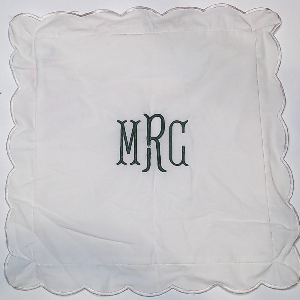 BLOOPER ACCESSORY: Monogrammed Pillow Sham